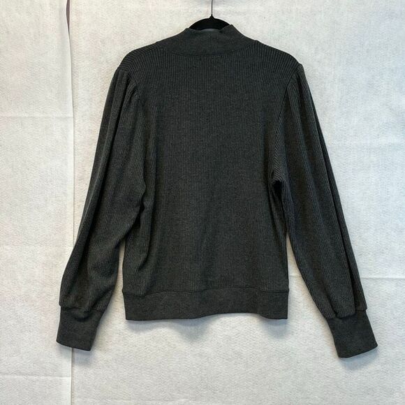 J. CREW Women’s Gray Mock Neck Ribbed Pullover Sweater XL Long Sleeve Soft NWT - Picture 8 of 14